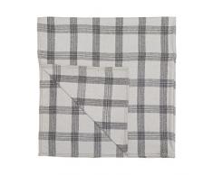 Cala kariert Schottische Living Decke mit remallado perimetral, Wolle, Weiß und Beige, Einzelbett, 170 x 130 x 3 cm