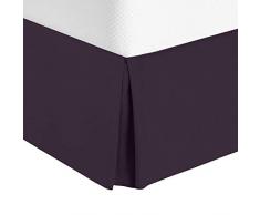 Bett Rock Twin Größe – Dark Violett (aubergine), 100% Luxus Mikrofaser doppelt gebürstet Staub Rüschen, schön zu, Bett Beine und Rahmen. Von Nestl Betten