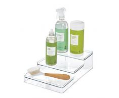 iDesign Ariel 3-stöckiges Regal unter dem Waschbecken, 38,1 x 25,4 x 10,8 cm, transparent