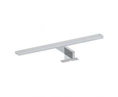 Tiger LED Badezimmerleuchte Aurel, Lampe zur Montage auf Spiegel oder Spiegelschrank, Metall, Chrom, 40 cm, 6100K ( Tageslichtweiß ), IP 44