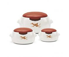 MILTON Schmortopf für die Mikrowelle, cremefarben/Braun, 3 Größen