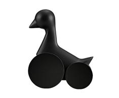 Norman Copenhagen Ducky Deko Figur, Holz, schwarz, H:23xL:19xD:11cm