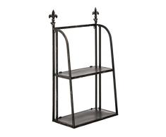 Premier Housewares Wandmontage Etagere Regal schwarz