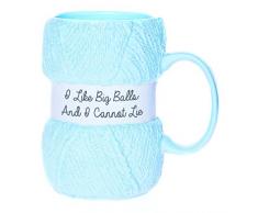 Boxer Gifts Tasse mit AufschriftI Like Big Balls And I Cannot Lie, Hellblau mit realistischen Garn-Details, tolles Weihnachts-, Geburtstags- oder Muttertagsgeschenk