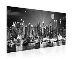 Bilder New York City Wandbild Vlies - Leinwand Bild XXL Format Wandbilder Wohnzimmer Wohnung Deko Kunstdrucke Grau 1 Teilig - MADE IN GERMANY - Fertig zum Aufhängen 605212c