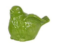 Urban Trends Keramik Vogel Figur mit Flügeln Up LG Gloss Finish, grün