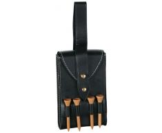 Visol Puck Edelstahl Flachmann mit Schwarz Wickelarmband Leder und Golf Tees Haustiere, 118 ml