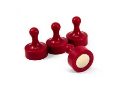 First4magnets F4MSRJU-4 Roten Jumbo Skittle Magneten - Büro & Kühlschrank (29mm Durchmesser x 38mm hoch) (4-er Pack), silver, 25 x 10 x 3 cm