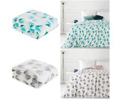 Design91 Decke Kuscheldecke weiche Wohndecke MIKROFASER 150X200 cm mit Motiv Muster Diamant, Polyester, Minze, 150 x 200 cm