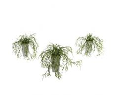 Nearly Natural 4973-S3 Wildgraspflanze mit weißer Vase, 3-er Set
