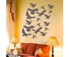 INDIGOS 4052166093750 Wandtattoo w493 Vögel Wandaufkleber 120 x 114 cm, braun