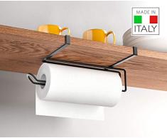 Metaltex Papierrollenhalter, Metall, Lava Schwarz, 35x18x10 cm