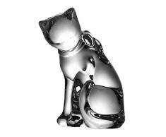 Crystaljulia Katzenfigur, Bleikristall, transparent, 9 cm