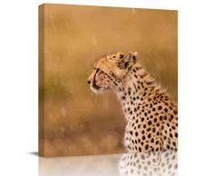 YEHO Art Gallery Leinwanddrucke, Ölgemälde, Wanddekoration, Motiv: Lotusblüte im Teich, gedehnt, modernes Kunstwerk für Wohnzimmer, Schlafzimmer, Büro 12x12in Cheetahlon8238