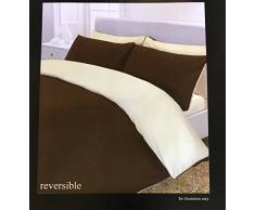 Rapport Wende-Bettwäsche, Perkal, Polyester-Baumwolle, Schokoladenbraun/cremefarben