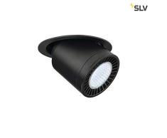 SLV LED Einbaustrahler SUPROS 3150lm, rund, schwarz | Dreh- und schwenkbare Deckenleuchte zur Innenbeleuchtung, LED Spot, Deckenstrahler, Decken-Lampe, Einbau-Leuchte | 1-flammig, LED Inkl., EEK A-A++