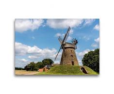 Premium Textil-Leinwand 75 x 50 cm Quer-Format Greftmühle, Wallholländer, Windmühle, Nordhemmern | Wandbild, HD-Bild auf Keilrahmen, Fertigbild auf hochwertigem Vlies, Leinwanddruck von Barbara Boensch