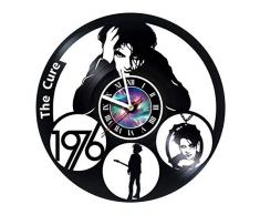 CHESNOshop The Cure Wanduhr aus Vinyl-Schallplatte handgefertigt – Vintage – Home Decor – originelle Geschenkidee für Geburtstag, Jahrestag, Weihnachten für Freunde, Männer, Frauen, Mädchen, Jungen, Teenager und jedermann.