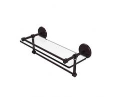 Allied Messing mc-1tb/16-gal-abz 40,6 cm Galerie Glas Regal mit Handtuchhalter Bar, antik Bronze