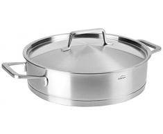 LACOR PFANNE MIT Deckel Foodie 24X6.5CM, Edelstahl, Grey, 24 cm