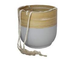 Ivyline Blumentopf, Bambus, grau, 18 cm