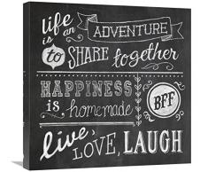 Global Galerie Mary Urban, Inspiration Kreidetafel II Giclée-Gespannte Leinwand Artwork, 61 x 61 cm