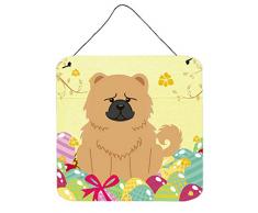 Carolines Treasures Ostereier Chow, cremefarben, Metalldruck 6x6 Mehrfarbig