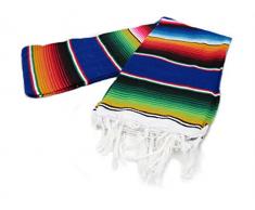 Leos importen (TM) mexikanischen SARAPE Decke Läufer 182,9 x 91,4 cm Medium Extra, blau, 72x36