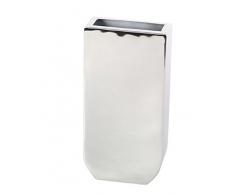 Deco Company Edelstahlvase, Schwarz/Weiß, 55,9 x 17,8 cm 12 x 9 Silber
