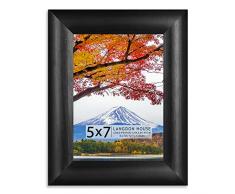 Langdons Crestwood Collection Bilderrahmen, Wandhalterung, Tisch, Hoch- oder Querformat, Crestwood Collection, Holz, Schwarz, 5x7 (1 Pack)