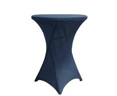 Chengsan Tischdecke, Spandex, 79 x 109 cm, rund, für quadratische Ecken, klappbarer Tisch marineblau