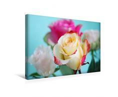 Premium Textil-Leinwand 45 x 30 cm Quer-Format Rosenstrauß | Wandbild, HD-Bild auf Keilrahmen, Fertigbild auf hochwertigem Vlies, Leinwanddruck von Gisela Kruse