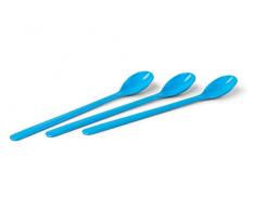 Kimmel Mehrzwecklöffel Joghurtlöffel Eislöffel Cocktaillöffel 6 Stück Mehrweg, Kunststoff, Hellblau