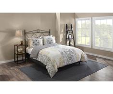 Marble Hill 16754BEDDF/QMUL 3-teiliges Schmusetuch mit Spitze, wendbar, Full/Queen, Mehrfarbig