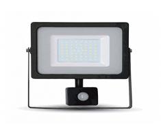 V-TAC VT-4955 50W LED Schwarz Flutlicht Scheinwerfer (50 W, LED, Schwarz, LED, Weiß glänzend, 4000 K)