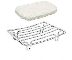 Guukar Seifenschale für Duschseife, Seifenhalter, Abflusshalter, Badezimmer, Küche, Seife trocken sauber, 2 Stück Chrome