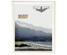 MyFrameStore 8 x 12 Imperial Holz-Bilderrahmen - Weiß Farbe - Exklusives geformtes rundes Design für Hochzeit, Flur, Schlafzimmer, Wohnzimmer & Büro Dekor Wand Fotorahmen & Wandmontagematerial