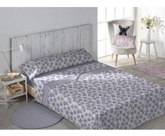 Stilia Bettwäsche, wendbar, aus Flanell, für den Winter, beidseitig bügelbar, Vetiver (Schlafgröße 90-160 x 270, Lavendel), 90-160 x 270 cm
