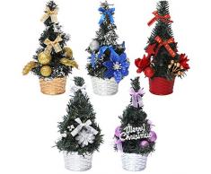 Aneco Weihnachtsbaum für den Schreibtisch, Weihnachtsbaum, klein, Weihnachtsbaum, für Weihnachten, Büro, Geschenk, 5 Stück