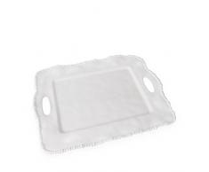 BEATRIZ BALL Alegria Tablett rechteckig mit Griffen weiß