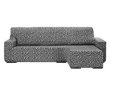 Martina Home Chaiselongue, Weiss, schwarz, Arm rechts