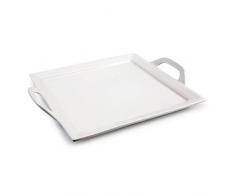 WM Bartleet & Sons 1750 T472 Traditionelle Käseplatte aus Porzellan/Hors Doeuvre/Sandwich/Dessert Servierplatte 26 cm, weiß