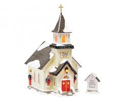 Department 56 Schnee Village Heilige Familie Kirche Keramik erleuchtet Building # 4044857