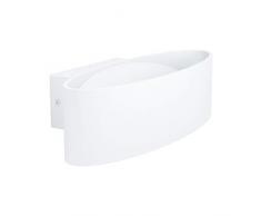 EGLO LED Wandlampe Maccacari, 1 flammige Wandleuchte Modern, Minimalismus, Wandstrahler innen aus Aluminium, Stahl und Kunststoff, Wohnzimmerlampe, Flurlampe in weiß , Transparent