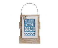 Pavilion Gift Company 67284 Wir Menschen – Wish I were am Strand Mini Wandschild Schreibtisch Decor,