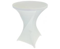 Goldstream Point 81,3 cm Spandex Cocktail Tischdecke rund klappbar, Stretch weiß