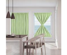 Piccocasa Eleganter Verdunkelungsvorhang, französischer Türvorhang – Verdunkelungsvorhang mit Raffhaltern, 2 Paneelen W54 x L72 Inch grün