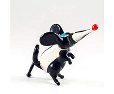 EE Glass Glasfigur Ratte klein mundgeblasen Kunst Sammelfiguren