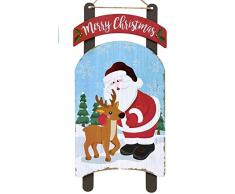Farmhouse Weihnachtsdekoration, Weihnachtsdekoration, Weihnachtsgrüße, Begrüßungsschilder und Banner Schlitten Design Merry Christmas Santa
