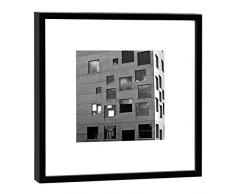 COGNOSCO - Fotografie im Holzrahmen: Designschule Zeche Zollverein - Fotodruck - Format 27 x 27 cm - Rahmenfarbe schwarz - Hochwertiges Wandbild, Geschenkidee oder Souvenir aus der Ruhrregion